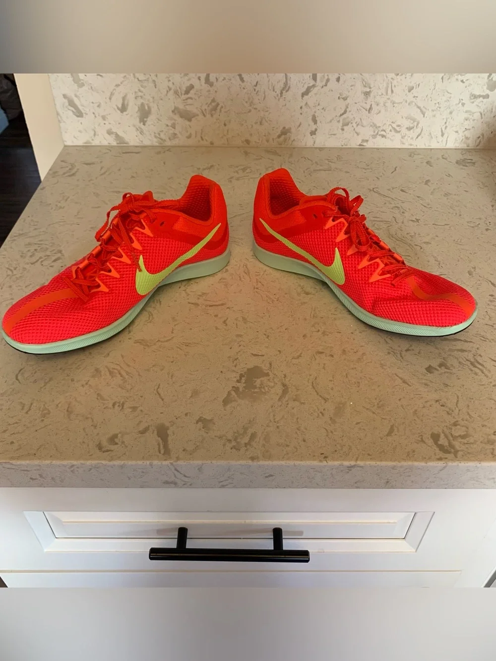 Nike Zoom Rival Distance Track Field Mens Size 10.5 Bright Crimson FZ9653 600